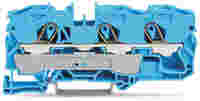 WAGO TOPJOB®S feedthrough terminal block; rail mount; 3-conductor; 10 mm wide; blue