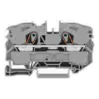 2-conductor through terminal block; 16 mm²; suitable for Ex e II applications; side and center marking; for DIN-rail 35 x 15 and 35 x 7.5; Push-in CAGE CLAMP®; 16,00 mm²; red