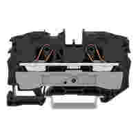 2-conductor through terminal block; 16 mm²; suitable for Ex e II applications; side and center marking; for DIN-rail 35 x 15 and 35 x 7.5; Push-in CAGE CLAMP®; 16,00 mm²; black