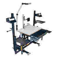 Mobile, height-adjustable workstation; configurable; up to 95 kg; anthracite