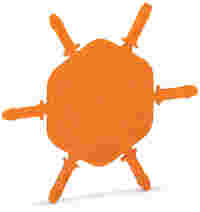 Carrier with 6 coding pins; for coding of female plugs; for carrier terminal blocks; orange