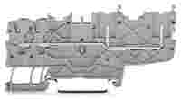 X-COM S-Mini carrier/feedthrough terminal block; rail mount; 2-conductor, 2-pin; 3.5 mm wide; blue