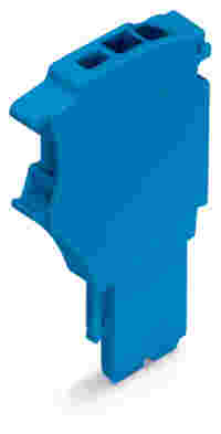 Start module for 1-conductor female connector; Push-in CAGE CLAMP®; 1.5 mm²; Pin spacing 3.5 mm; 1-pole; with integrated end plate; 1,50 mm²; blue