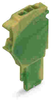Start module for 1-conductor female connector; Push-in CAGE CLAMP®; 1.5 mm²; Pin spacing 3.5 mm; 1-pole; with integrated end plate; 1,50 mm²; green-yellow