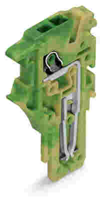 End module for 1-conductor female connector; Push-in CAGE CLAMP®; 1.5 mm²; Pin spacing 3.5 mm; 1-pole; 1,50 mm²; green-yellow