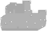 End and intermediate plate; 1 mm thick; gray
