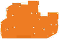 End and intermediate plate; 1 mm thick; orange