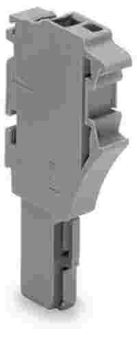WAGO 1-conductor female connector; Push-in CAGE CLAMP®; 4 mm²; Pin spacing 5.2 mm; 1-pole; 4,00 mm²; gray