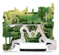 1-conductor/1-pin ground carrier terminal block; 2.5 mm²; for DIN-rail 35 x 15 and 35 x 7.5; Push-in CAGE CLAMP®; 2,50 mm²; green-yellow