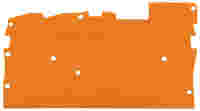 WAGO End and intermediate plate; 1 mm thick; orange