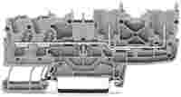 2-conductor/2-pin carrier terminal block; 2.5 mm²; for DIN-rail 35 x 15 and 35 x 7.5; Push-in CAGE CLAMP®; 2,50 mm²; blue