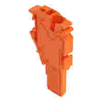 End module for 1-conductor female connector; Push-in CAGE CLAMP®; 4 mm²; Pin spacing 5.2 mm; 1-pole; 4,00 mm²; orange
