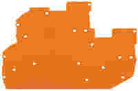 WAGO End and intermediate plate; 1 mm thick; orange