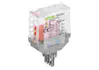 Relay module; Nominal input voltage: 24 VDC; 2 make contact; Limiting continuous current: 8 A; Railway; Green status indicator; Module width: 20 mm