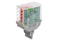 Relay module; Nominal input voltage: 24 VDC; 4 make contacts; Limiting continuous current: 5 A; Railway; Green status indicator; Module width: 25 mm