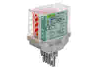 Relay module; Nominal input voltage: 24 VDC; 2 break and 2 make contacts; Limiting continuous current: 5 A; Railway; Green status indicator; Module width: 25 mm