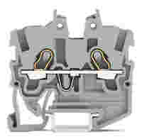 TOPJOB®S miniature feedthrough terminal block; DIN-15 rail mount; 2-conductor; 3.5 mm wide; gray
