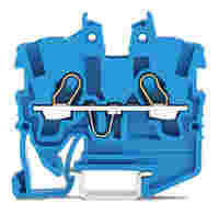 TOPJOB®S miniature feedthrough terminal block; DIN-15 rail mount; 2-conductor; 3.5 mm wide; blue