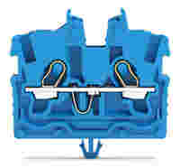 TOPJOB®S miniature feedthrough terminal block; snap-in mounting foot; 2-conductor; 3.5 mm wide; blue