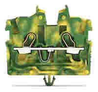 TOPJOB®S miniature feedthrough terminal block; snap-in mounting foot; 2-conductor; 3.5 mm wide; green-yellow