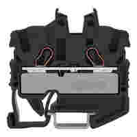 WAGO 2-conductor miniature through terminal block; with operating slots; 2.5 mm²; with test port; side and center marking; for DIN-15 rail; Push-in CAGE CLAMP®; 2,50 mm²; black