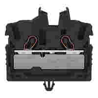 WAGO 2-conductor miniature through terminal block; with operating slots; 2.5 mm²; with snap-in mounting foot; side and center marking; with test port; Push-in CAGE CLAMP®; 2,50 mm²; black