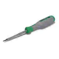 WAGO VDE slot screwdriver; 2.5 x 0.4 x 75; VDE tested; 1000 V; insulated; 2-component grip; size 1 (100 mm); green/gray