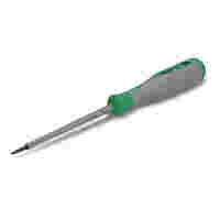 VDE slot screwdriver; 3.0 x 0.5 x 100; VDE tested; 1000 V; insulated; 2-component grip; size 1 (100 mm); green/gray