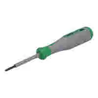 WAGO VDE crosshead screwdriver; PZ0 x 60; VDE tested; 1000 V; insulated; 2-component grip; size 1 (100 mm); green/gray