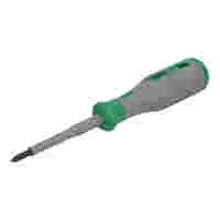 WAGO VDE crosshead screwdriver; PZ1 x 80; VDE tested; 1000 V; insulated; 2-component grip; size 2 (110 mm); green/gray