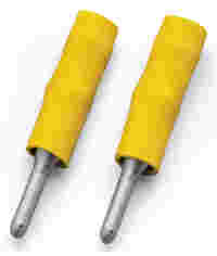 Test socket; insulated; 2.3 mm Ø; yellow