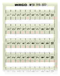 WSB marking card; as card; MARKED; 1 ... 10 (10x); not stretchable; Vertical marking; snap-on type; white