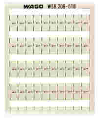 WSB marking card; as card; MARKED; 1 / 2 (50 each); not stretchable; Vertical marking; snap-on type; white