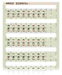 WSB marking card; as card; MARKED; E200.0, E200.1, ..., E209.6, E209.7 (1 each); not stretchable; Vertical marking; snap-on type; white