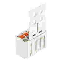 1-conductor female connector; push-button; Push-in CAGE CLAMP®; 1.5 mm²; Pin spacing 3.5 mm; 5-pole; Gripping plate; 1,50 mm²; light gray