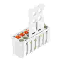 1-conductor female connector; push-button; Push-in CAGE CLAMP®; 1.5 mm²; Pin spacing 3.5 mm; 7-pole; Gripping plate; 1,50 mm²; light gray