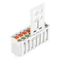 1-conductor female connector; push-button; Push-in CAGE CLAMP®; 1.5 mm²; Pin spacing 3.5 mm; 8-pole; Gripping plate; 1,50 mm²; light gray