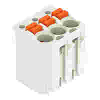 1-conductor female connector; push-button; Push-in CAGE CLAMP®; 1.5 mm²; Pin spacing 3.5 mm; 3-pole; 1,50 mm²; light gray
