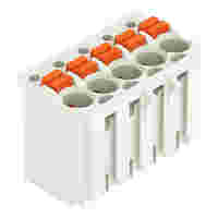 1-conductor female connector; push-button; Push-in CAGE CLAMP®; 1.5 mm²; Pin spacing 3.5 mm; 5-pole; 1,50 mm²; light gray
