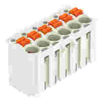 1-conductor female connector; push-button; Push-in CAGE CLAMP®; 1.5 mm²; Pin spacing 3.5 mm; 6-pole; 1,50 mm²; light gray