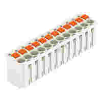 1-conductor female connector; push-button; Push-in CAGE CLAMP®; 1.5 mm²; Pin spacing 3.5 mm; 12-pole; 1,50 mm²; light gray