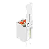 1-conductor THT female connector straight; push-button; Push-in CAGE CLAMP®; 1.5 mm²; Pin spacing 3.5 mm; 2-pole; 1.0 mm Ø solder pin; Gripping plate; 1,50 mm²; light gray