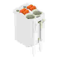 1-conductor THT female connector straight; push-button; Push-in CAGE CLAMP®; 1.5 mm²; Pin spacing 3.5 mm; 2-pole; 1.0 mm Ø solder pin; 1,50 mm²; light gray