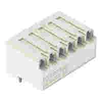 THT female header; angled; Pin spacing 3.5 mm; 8-pole; 0.4 x 0.9 mm solder pin; light gray