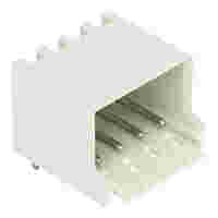 THT male header; 1.0 mm Ø solder pin; angled; Pin spacing 3.5 mm; 4-pole; light gray