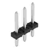 THT pin strip; 1.0 mm Ø solder pin; straight; Pin spacing 3.5 mm; 3-pole; black
