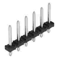 THT pin strip; 1.0 mm Ø solder pin; straight; Pin spacing 3.5 mm; 8-pole; black