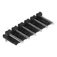 THT pin strip; 1.0 mm Ø solder pin; angled; Pin spacing 3.5 mm; 3-pole; black