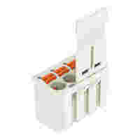 1-conductor female connector; push-button; Push-in CAGE CLAMP®; 2.5 mm²; Pin spacing 5 mm; 12-pole; Gripping plate; 2,50 mm²; light gray