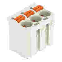 1-conductor female connector; push-button; Push-in CAGE CLAMP®; 2.5 mm²; Pin spacing 5 mm; 3-pole; 2,50 mm²; light gray